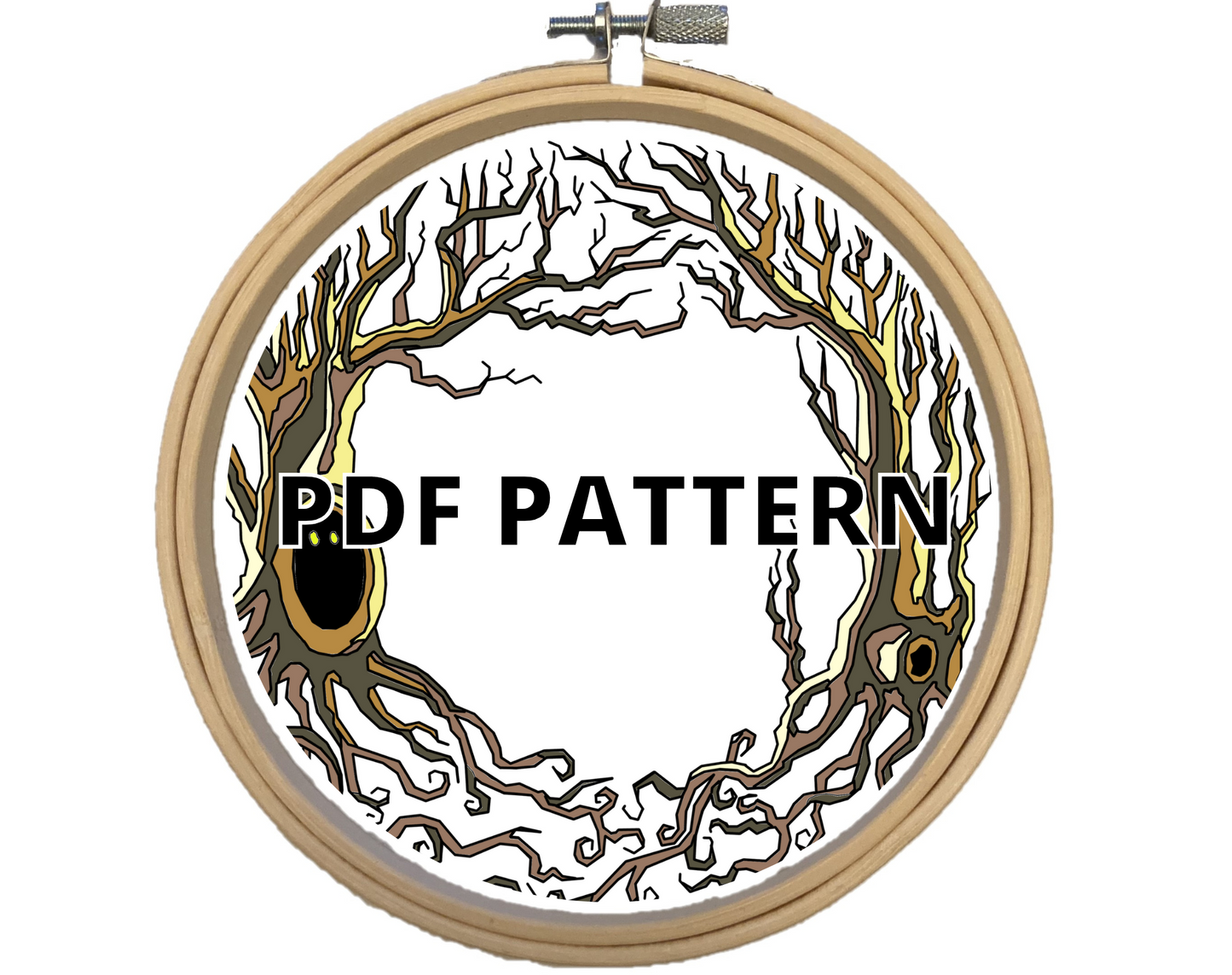 PDF DOWNLOAD Hand Embroidery Pattern - Haunted Forest - Spooky Time