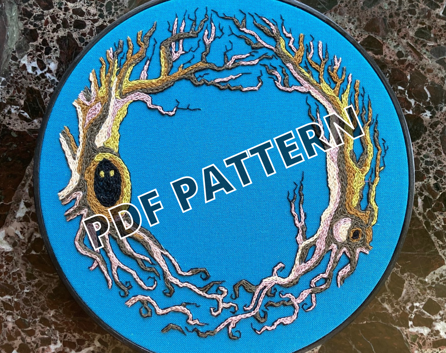 PDF DOWNLOAD Hand Embroidery Pattern - Haunted Forest - Spooky Time